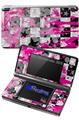 Checker Skull Splatter Pink - Decal Style Skin fits Nintendo 3DS (3DS SOLD SEPARATELY)