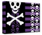 Gallery Wrapped 11x14x1.5  Canvas Art - Skulls and Stripes 6