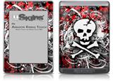 Skull Splatter - Decal Style Skin (fits Amazon Kindle Touch Skin)