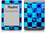 Blue Star Checkers - Decal Style Skin (fits Amazon Kindle Touch Skin)