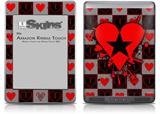 Emo Star Heart - Decal Style Skin (fits Amazon Kindle Touch Skin)