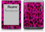 Pink Distressed Leopard - Decal Style Skin (fits Amazon Kindle Touch Skin)
