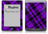 Purple Plaid - Decal Style Skin (fits Amazon Kindle Touch Skin)