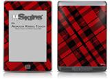 Red Plaid - Decal Style Skin (fits Amazon Kindle Touch Skin)
