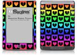 Love Heart Checkers Rainbow - Decal Style Skin (fits Amazon Kindle Touch Skin)