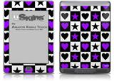 Purple Hearts And Stars - Decal Style Skin (fits Amazon Kindle Touch Skin)