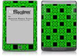 Criss Cross Green - Decal Style Skin (fits Amazon Kindle Touch Skin)
