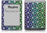 Splatter Girly Skull Rainbow - Decal Style Skin (fits Amazon Kindle Touch Skin)