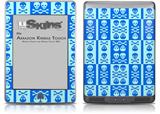 Skull And Crossbones Pattern Blue - Decal Style Skin (fits Amazon Kindle Touch Skin)