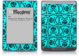 Skull Patch Pattern Blue - Decal Style Skin (fits Amazon Kindle Touch Skin)