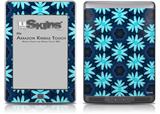 Abstract Floral Blue - Decal Style Skin (fits Amazon Kindle Touch Skin)