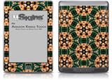 Floral Pattern Orange - Decal Style Skin (fits Amazon Kindle Touch Skin)
