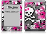 Girly Pink Bow Skull - Decal Style Skin (fits Amazon Kindle Touch Skin)