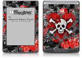 Emo Skull Bones - Decal Style Skin (fits Amazon Kindle Touch Skin)