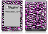Zebra Pink Skulls - Decal Style Skin (fits Amazon Kindle Touch Skin)