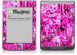 Pink Plaid Graffiti - Decal Style Skin (fits Amazon Kindle Touch Skin)