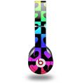 WraptorSkinz Skin Decal Wrap compatible with Beats Solo HD (Original) Love Heart Checkers Rainbow (HEADPHONES NOT INCLUDED)