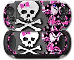 Pink Bow Skull - Decal Style Skin fits Sony PS Vita