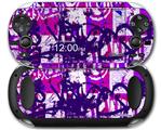 Purple Checker Graffiti - Decal Style Skin fits Sony PS Vita