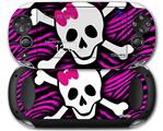 Pink Zebra Skull - Decal Style Skin fits Sony PS Vita