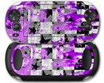 Purple Checker Skull Splatter - Decal Style Skin fits Sony PS Vita