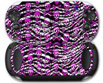 Zebra Pink Skulls - Decal Style Skin fits Sony PS Vita