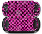 Pink Checkerboard Sketches - Decal Style Skin fits Sony PS Vita