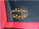 Lips Decal 9x5.5 Leave Pattern 1 Brown
