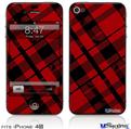 iPhone 4S Decal Style Vinyl Skin - Red Plaid