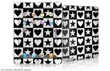 iPad Skin - Hearts And Stars Black and White (fits iPad2 and iPad3)