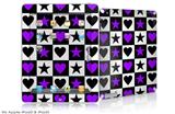 iPad Skin - Purple Hearts And Stars (fits iPad2 and iPad3)