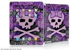 iPad Skin - Purple Girly Skull (fits iPad2 and iPad3)