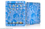 iPad Skin - Skull Sketches Blue (fits iPad2 and iPad3)