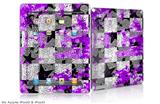 iPad Skin - Purple Checker Skull Splatter (fits iPad2 and iPad3)