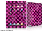 iPad Skin - Pink Checkerboard Sketches (fits iPad2 and iPad3)