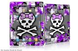 iPad Skin - Purple Princess Skull (fits iPad2 and iPad3)