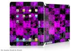 iPad Skin - Purple Star Checkerboard (fits iPad2 and iPad3)