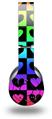 WraptorSkinz Skin Decal Wrap compatible with Beats Wireless (Original) Headphones Love Heart Checkers Rainbow Skin Only (HEADPHONES NOT INCLUDED)