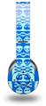 WraptorSkinz Skin Decal Wrap compatible with Beats Wireless (Original) Headphones Skull And Crossbones Pattern Blue Skin Only (HEADPHONES NOT INCLUDED)