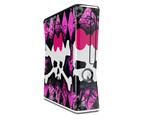 Pink Diamond Skull Decal Style Skin for XBOX 360 Slim Vertical
