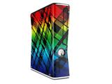 Rainbow Plaid Decal Style Skin for XBOX 360 Slim Vertical