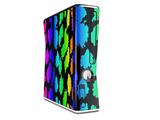 Rainbow Leopard Decal Style Skin for XBOX 360 Slim Vertical