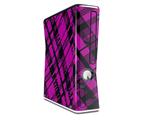Pink Plaid Decal Style Skin for XBOX 360 Slim Vertical