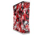 Red Graffiti Decal Style Skin for XBOX 360 Slim Vertical