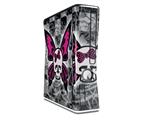 Skull Butterfly Decal Style Skin for XBOX 360 Slim Vertical