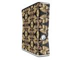 Leave Pattern 1 Brown Decal Style Skin for XBOX 360 Slim Vertical