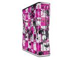 Pink Graffiti Decal Style Skin for XBOX 360 Slim Vertical