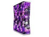 Purple Graffiti Decal Style Skin for XBOX 360 Slim Vertical