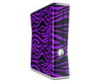 Purple Zebra Decal Style Skin for XBOX 360 Slim Vertical