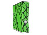 Ripped Fishnets Green Decal Style Skin for XBOX 360 Slim Vertical